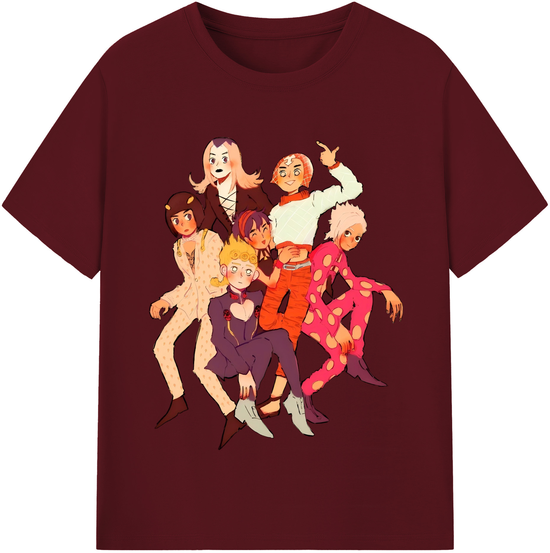 （画像用） ジョジョの奇妙な冒険 JoJo's Bizarre Adventure 綿100％半袖Tシャツ（フロントプリント）